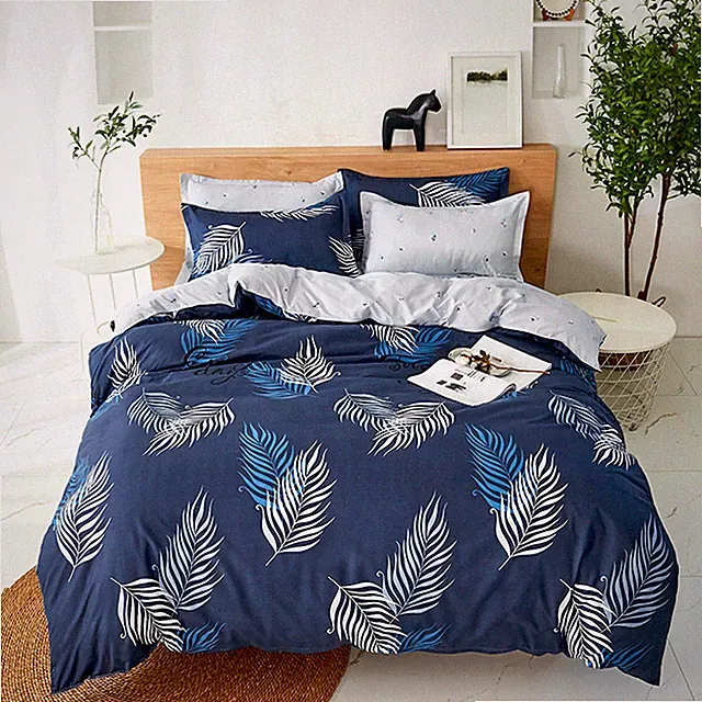 D'MAISON 6 Pieces - Duvet Cover Set + Fitted Sheet Set -2 Matching Set in 1 Pack