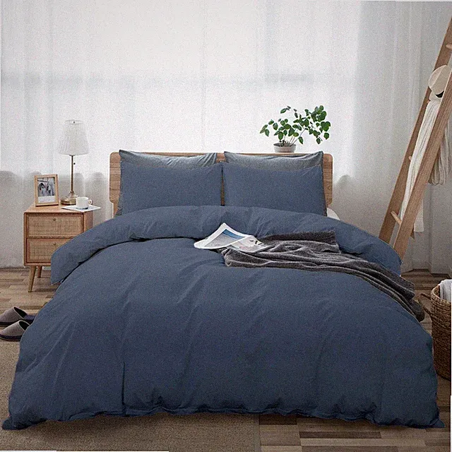 Duvet Cover Set | Super King Size 98x108 | 600 Thread Count | 3 Piece Bedding...