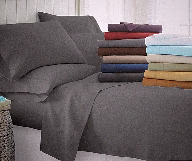 Premium Soft Hypoallergenic 6 Piece Bed Sheet Set Kaycie Gray Hotel Collection