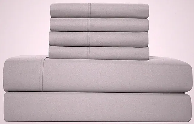 Queen Sheets Set 6 Piece Cooling Bed Sheets with 4 Envelope Pillowcases Soft...